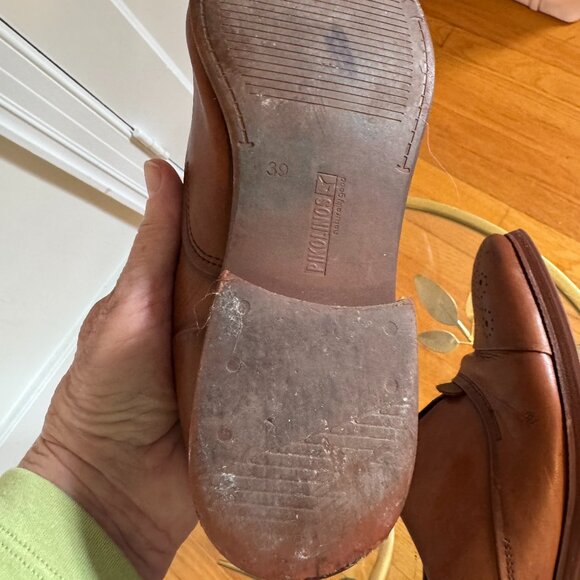 Women's Pyrgos PIKOLINOS Wingtip Slipon Oxfords, rich cognac leather, size EU39 - Picture 14 of 14